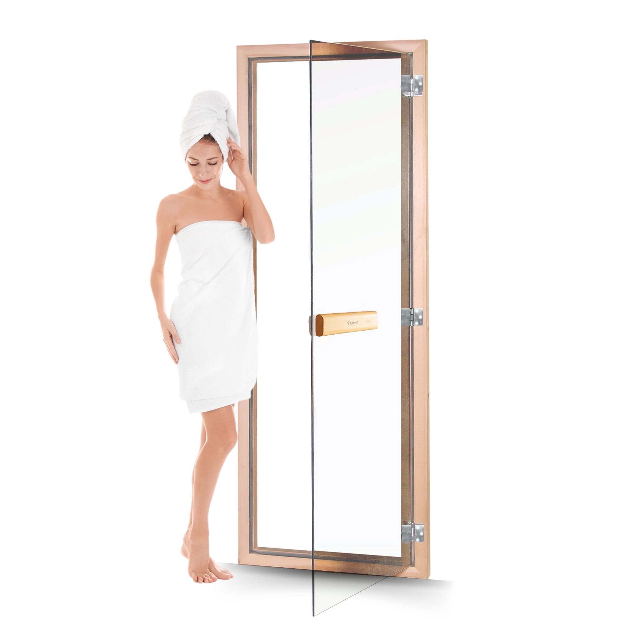 Suleno Saunatür 70x190cm Sauna Glastür ESG Saunabau Saunazubehör Heimsauna