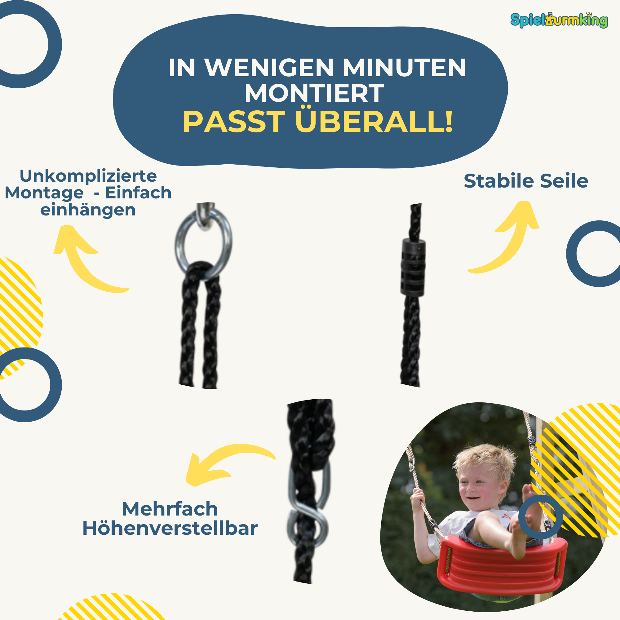 Schaukelsitz Kunststoff Schaukel Kinderschaukel Schaukel mit Seil Brettschaukel