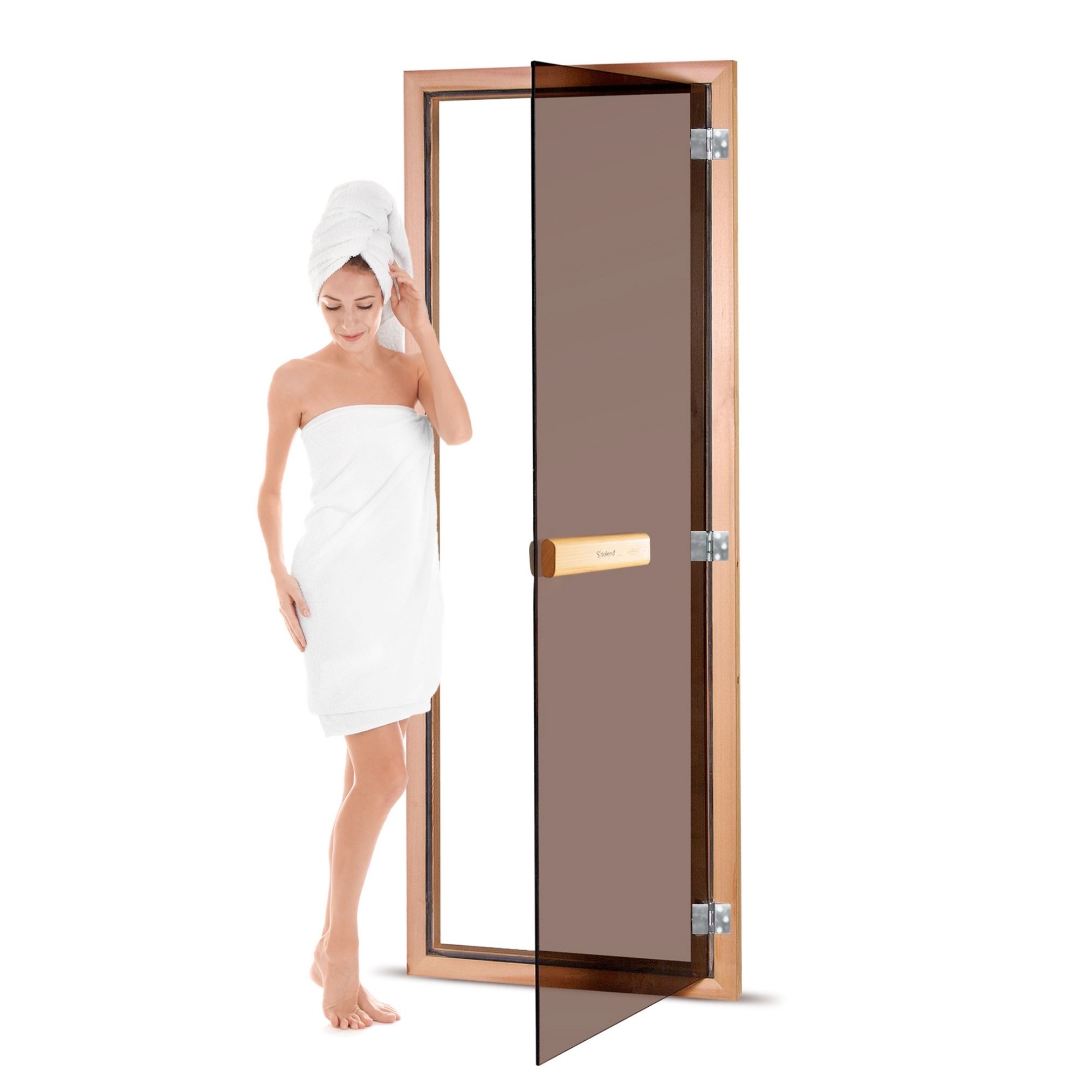 Suleno Saunatür 70x190cm Sauna Glastür ESG Saunabau Saunazubehör Heimsauna