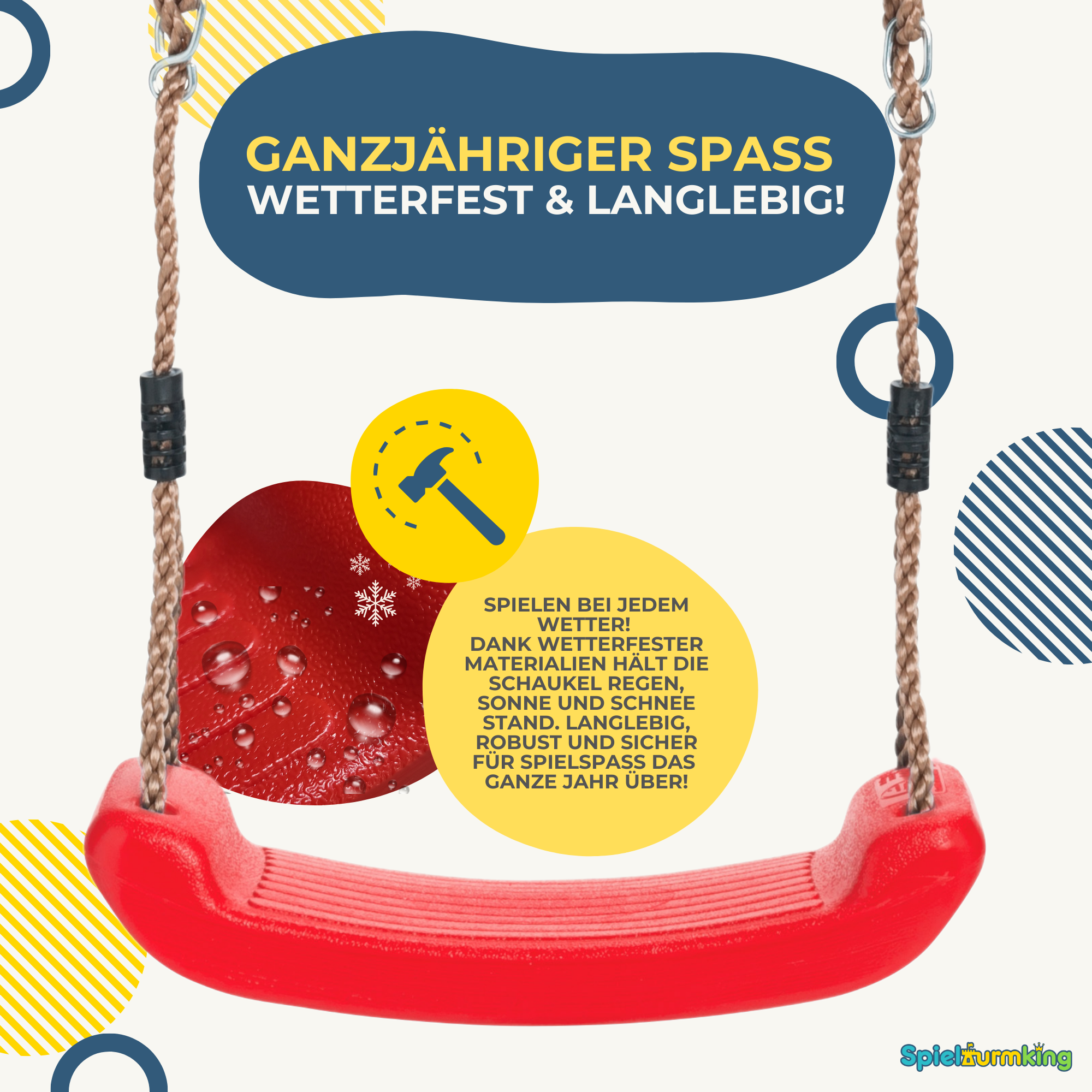 Schaukelsitz Kunststoff Schaukel Kinderschaukel Schaukel mit Seil Brettschaukel