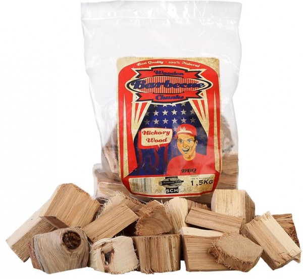 Räucherklötze Wood Chunks Räucherholz 1,5 kg Grillholz Smoker Holz ohne Rinde